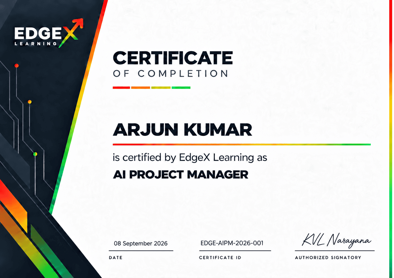 Course Completion Certificate